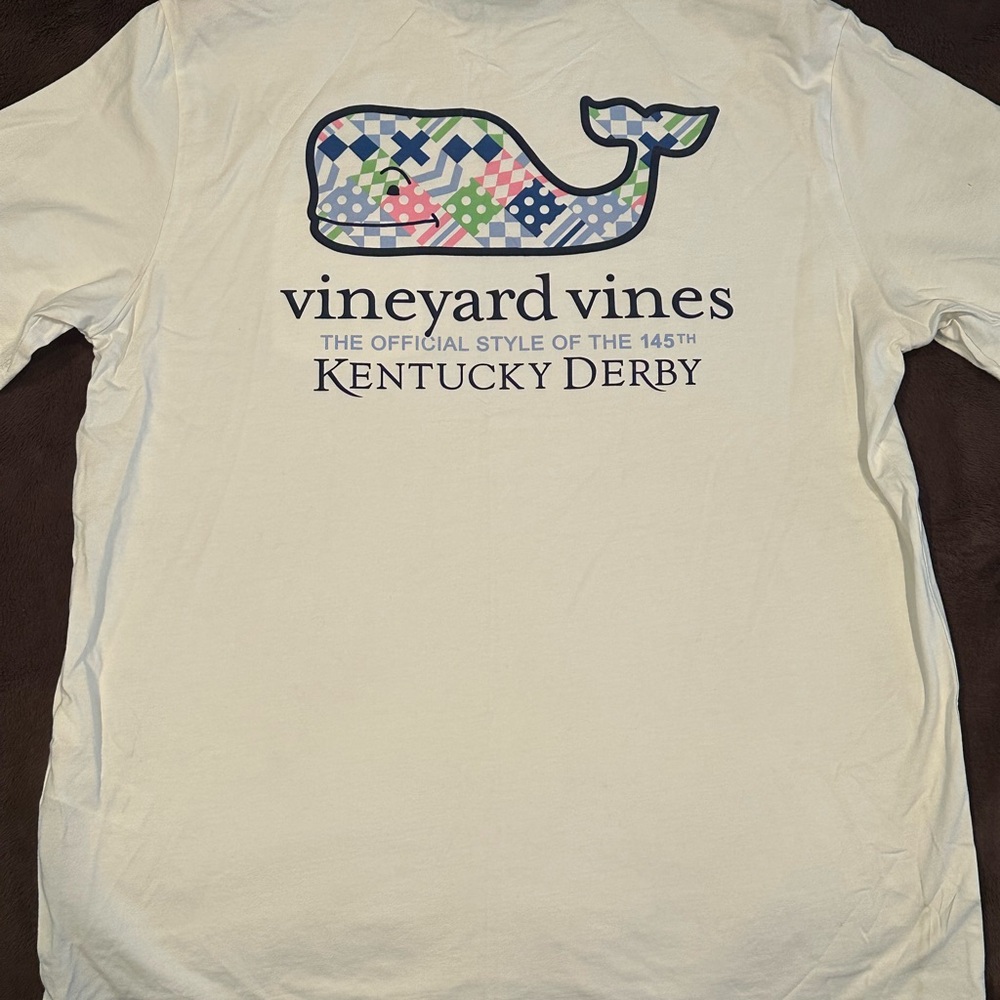 Vineyard Vines Cream T-Shirt with Colorful Whale